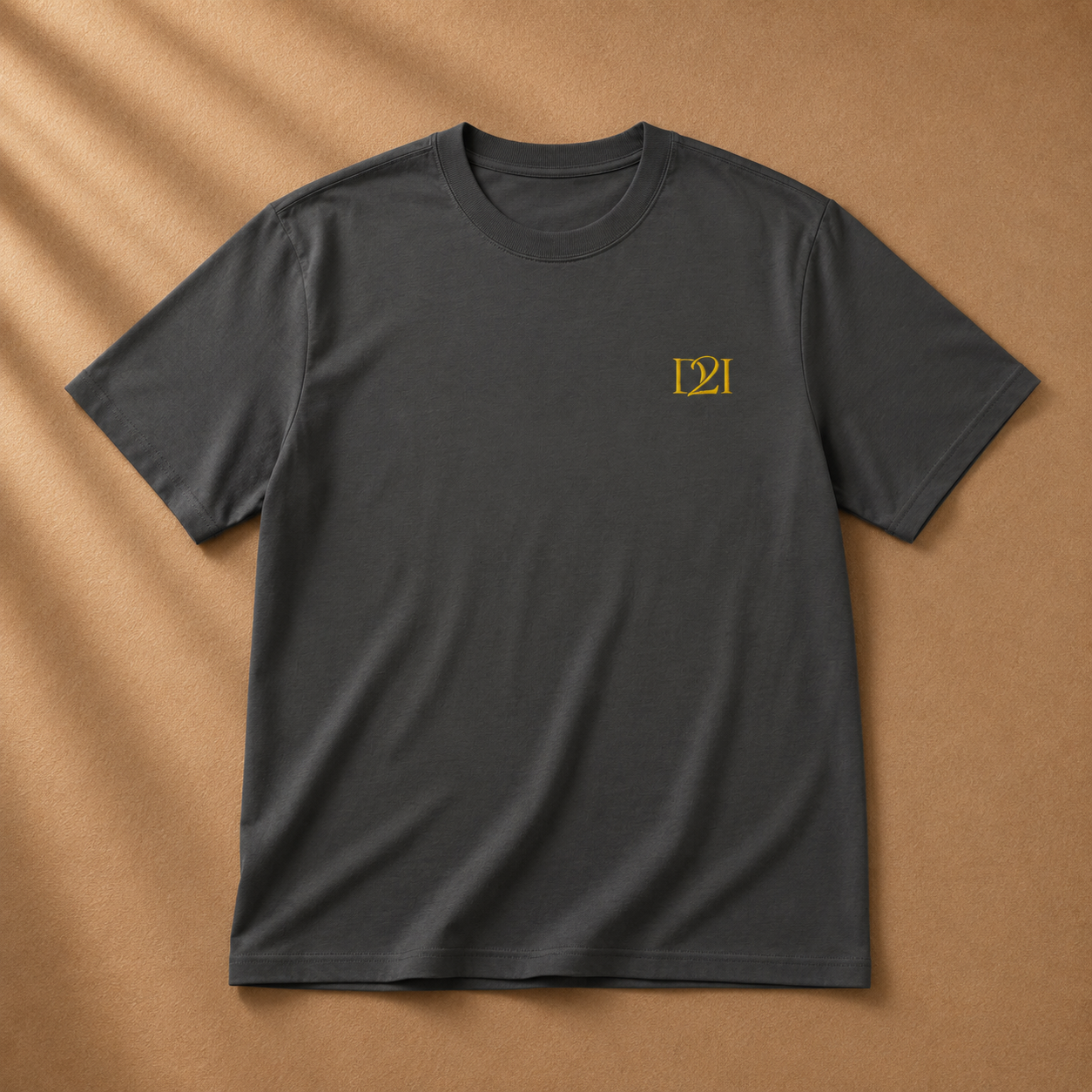 Faded black oversized men's T-shirt from Dress 2 Impress Ltd's D2I Signature collection, casual clothing with a relaxed fit.