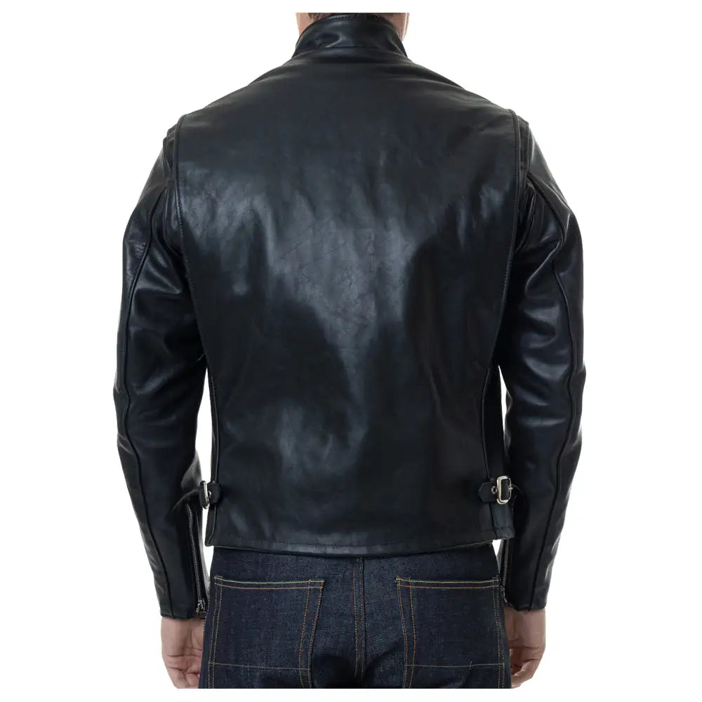 Men's classic racer leather jacket by Riders Republic UK, featuring a timeless stylish design and motorcycle-inspired details.