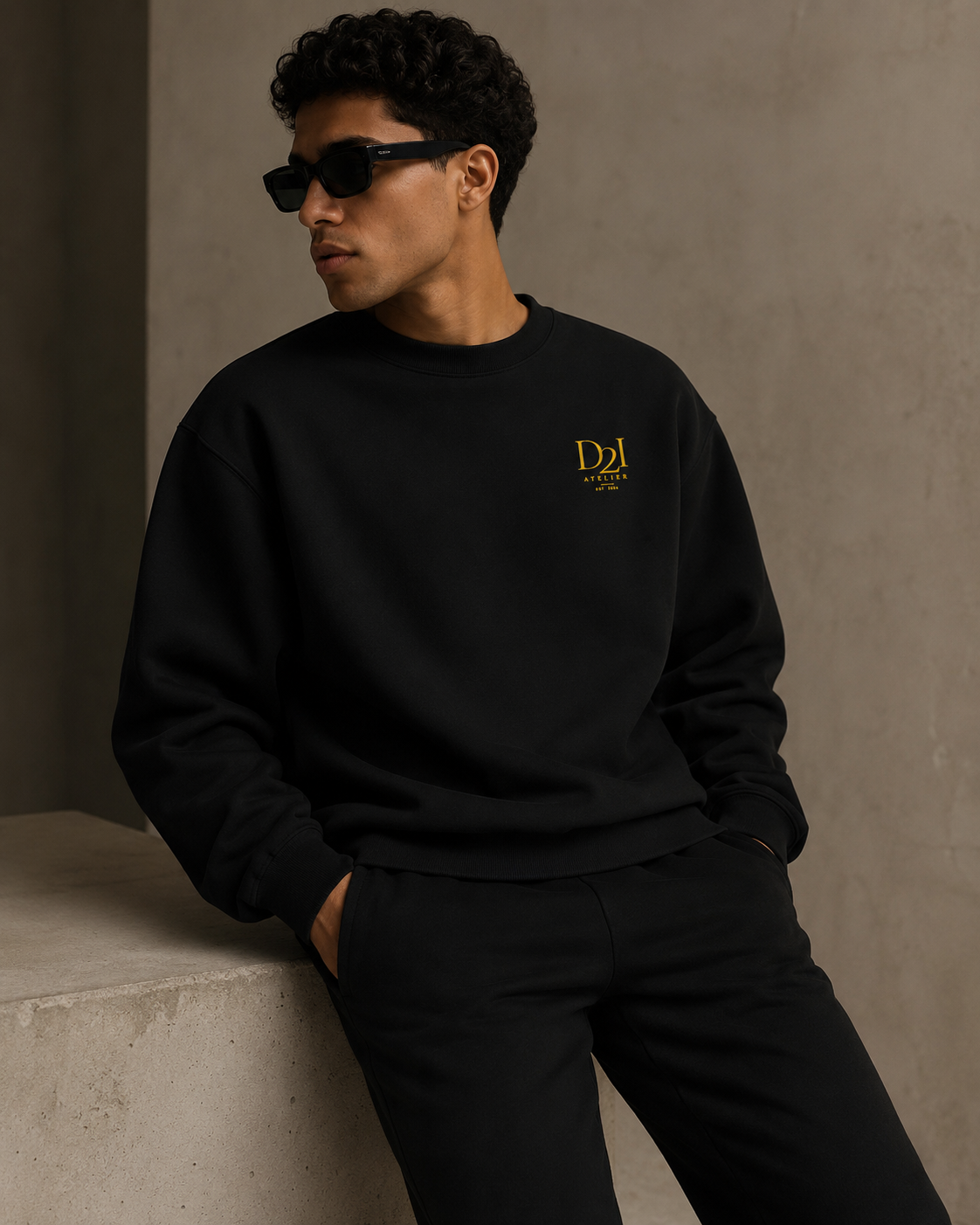 D2I Midnight Atelier sweatshirt by Dress 2 Impress Ltd, featuring a stylish dark-colored casual clothing with a relaxed fit.