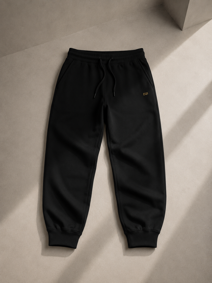 Black D2I Core Fleece Sweatpant from Dress 2 Impress Ltd, showing a comfortable, casual pants design with an elastic waistband.