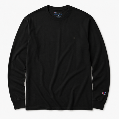 Men's long sleeve cotton T-shirt from Dress 2 Impress Ltd, in a classic fit with a simple crew neck design.
