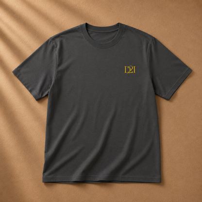 Faded black oversized men's T-shirt from Dress 2 Impress Ltd's D2I Signature collection, casual clothing with a relaxed fit.