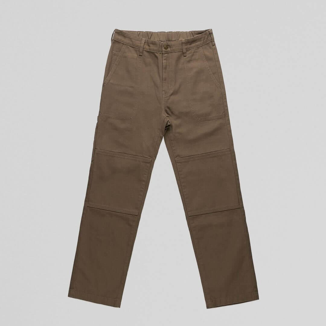 Nu-Vel everyday trousers in brown, front view showing the relaxed fit and classic style of these casual trousers.