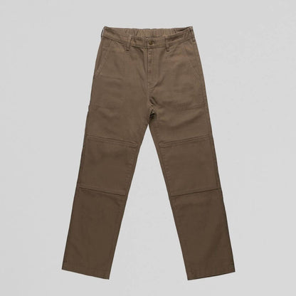 Nu-Vel everyday trousers in brown, front view showing the relaxed fit and classic style of these casual trousers.