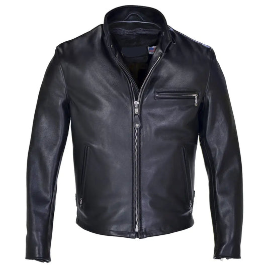 Men's classic leather motorcycle jacket by Riders Republic UK, featuring timeless style and durable leather construction.